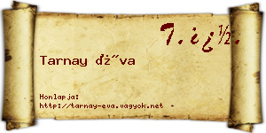 Tarnay Éva névjegykártya
