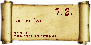 Tarnay Éva névjegykártya