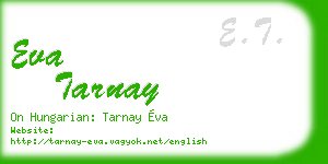 eva tarnay business card